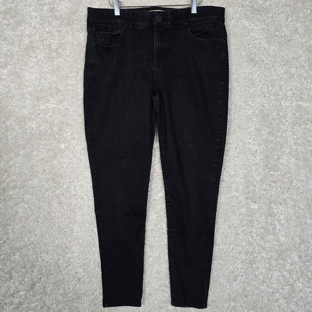 Democracy Womens Ab Technology Skinny Jeans Black Size 14 Everyday Classic